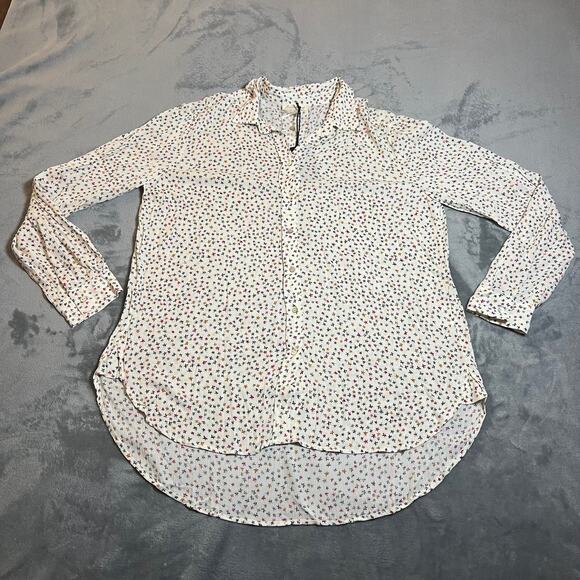 Jane and Delancey Ditzy Floral Button Up Shirt Size Large NEW Lightweight Casual - Picture 1 of 9